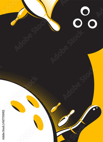 Abstract bowling background design. Sports concept
