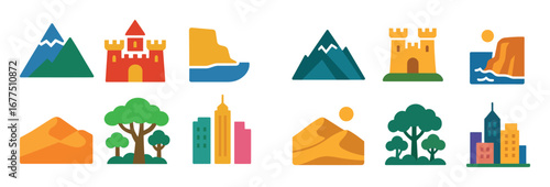 Vibrant Travel Icons
