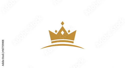Elegant gold crown symbolizes authority prestige and royal power for luxury brands
