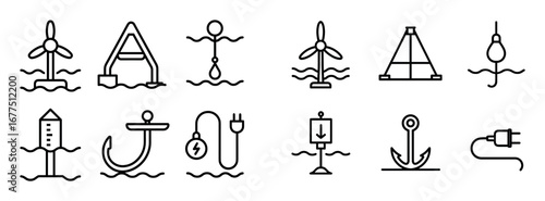 Tidal Energy Icons