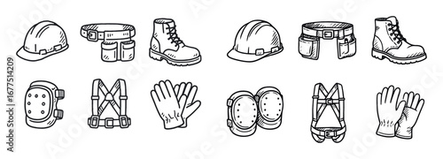 Workwear Line Art Icons