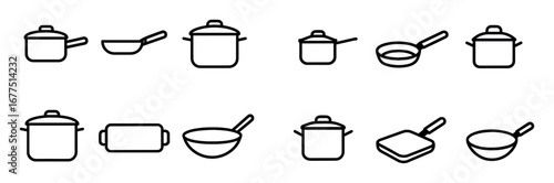 Minimalist Kitchenware Icons