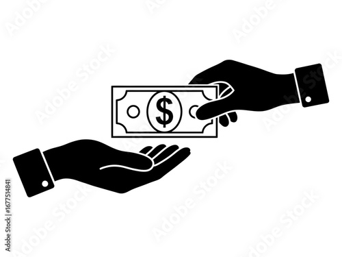 Payment transaction between two hands