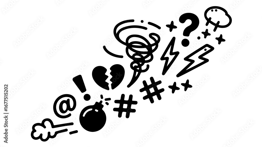 Obraz premium Chaos, Conflict, and Confusion: A Visual Representation of Modern Stress