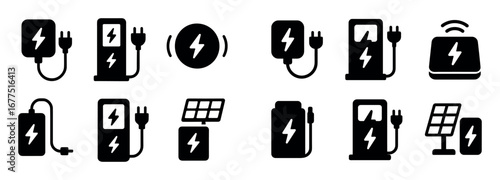Electric Transport Icons