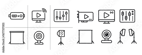 Streaming Tools Icons