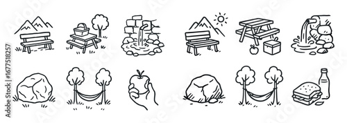 Mountain Resting Icons