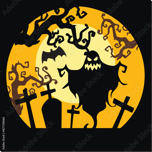 Halloween Shadow Box Eps, Layered Paper