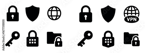 Remote Work Security Icons