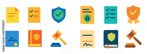 Cybersecurity Policy Icons