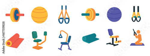 Colorful Fitness Icons