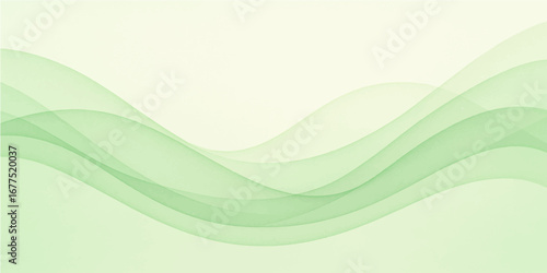 Abstract green wave design with swirling lines and a light texture, perfect for a spring nature wallpaper or eco-friendly backdrop