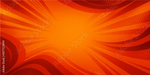 Soft red and orange swirls of light and yellow texture create an abstract energy pattern with flowing waves