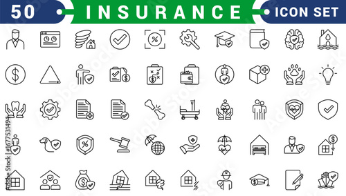 set of 100 glyph insurance web icons. filled icons such as problem electric,excessive weight for the vehicle,health insurance,