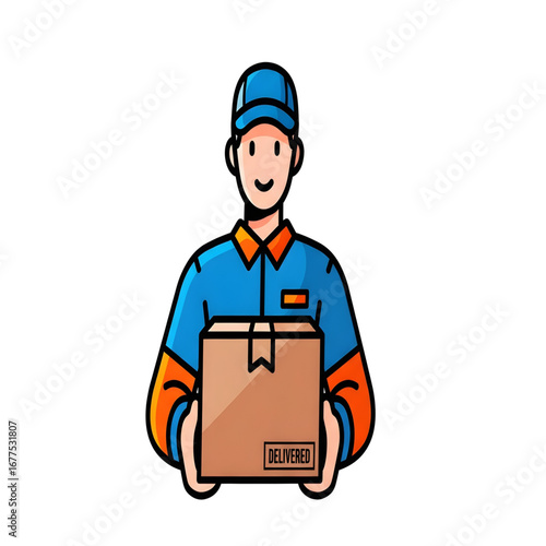 Simple vector of delivery man