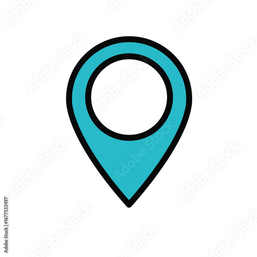 Free Download Simple Turquoise Filled Location Marker Icon. - GFXLoad