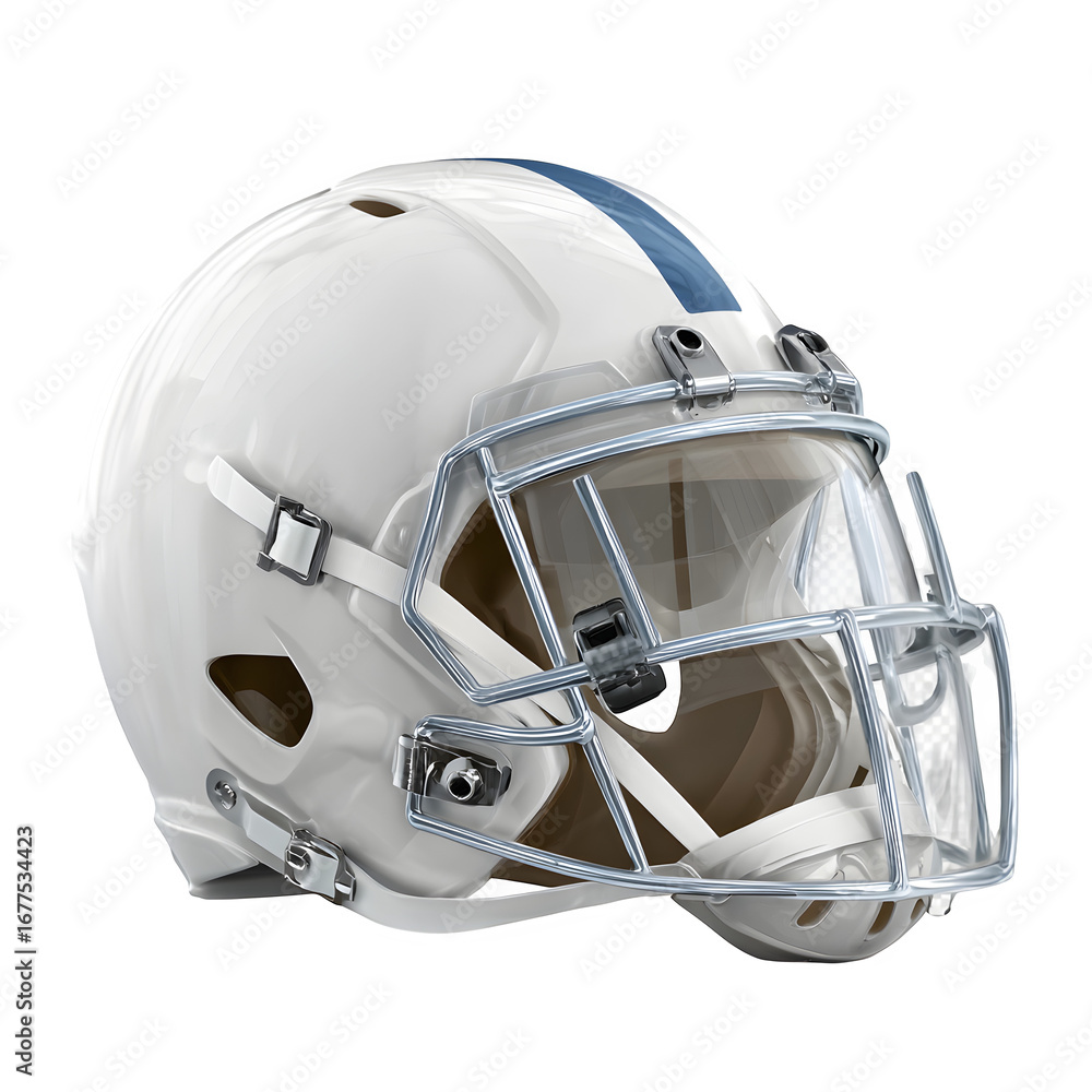 Fototapeta premium Football Helmet with Face Guard isolated on transparent background