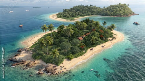 Fototapeta Naklejka Na Ścianę i Meble -  View of the sea and the beach