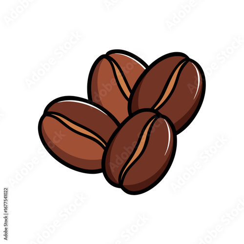 coffee beans on white background
