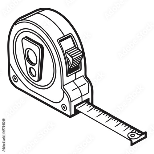 vector illustration of a tape measure