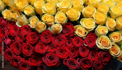 red and yellow roses