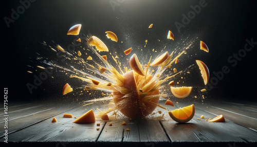 Explosion of a Fresh Orange – Dynamic Splash Art
