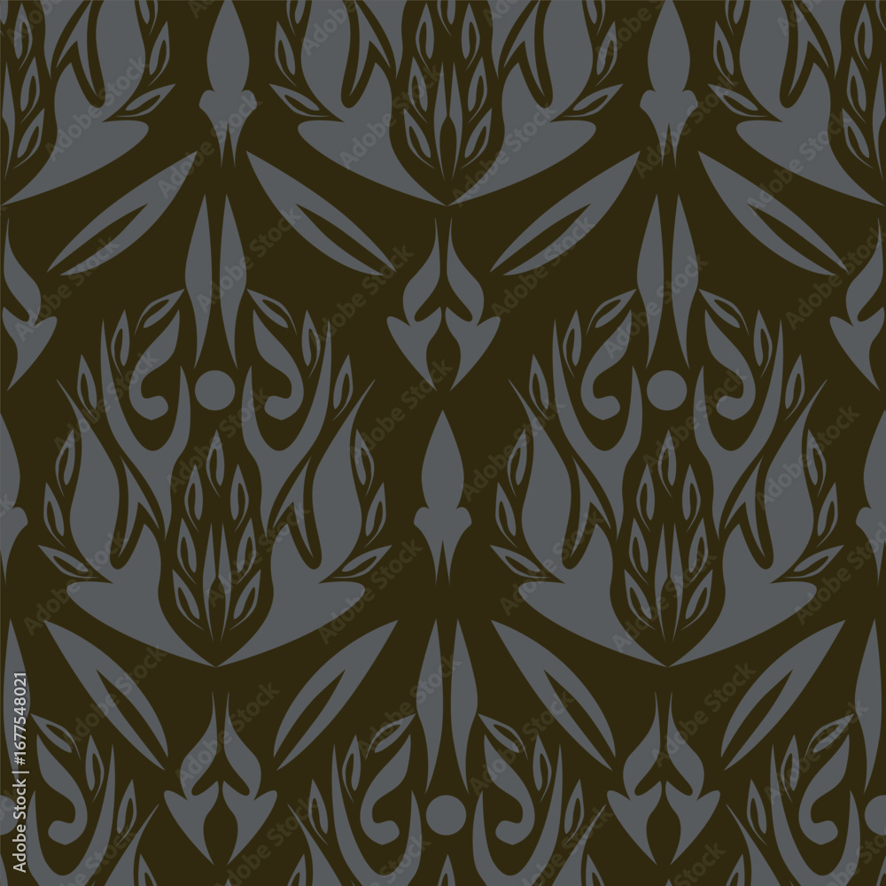 Obraz premium Seamless flowers pattern. Hand draw abstract pattern 