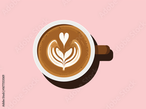 Perfect Coffee Cup Latte Art Bean