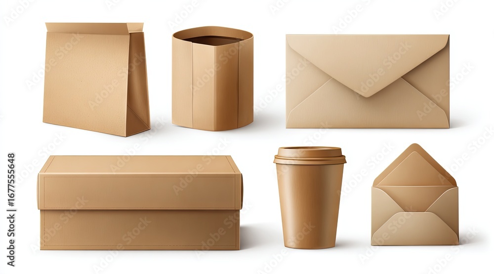 Obraz premium Beige packaging collection