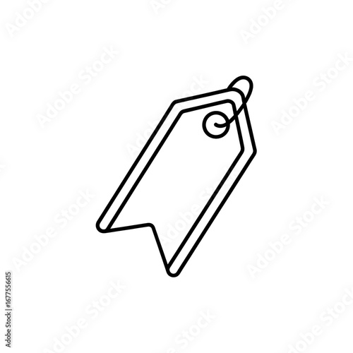 Price tag icon minimalistic vector design for commerce and retail concepts