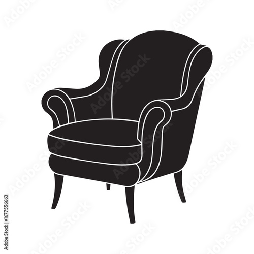 armchair vector silhouette