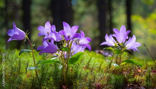 dane s blood bellflower compact bellflower campanula glomerata in the forest meadows sikhote alin mountains russian far east
