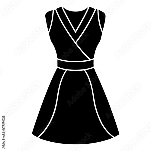 elegant dress on white background