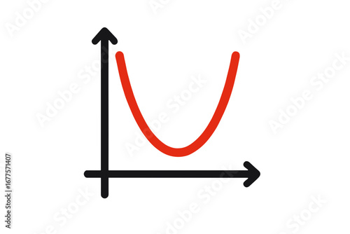 Vector Illustration of Red Parabola Icon