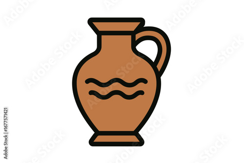 Vector Illustration of Clay Jug Icon