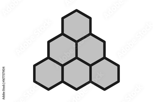 Vector Illustration of Hexagon Grid Icon