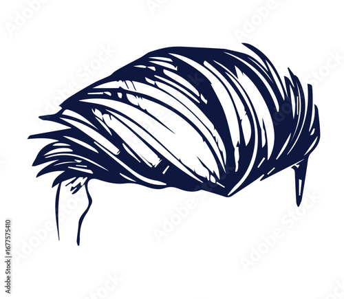 Bridal hand drawn hairstyles, vector illustration