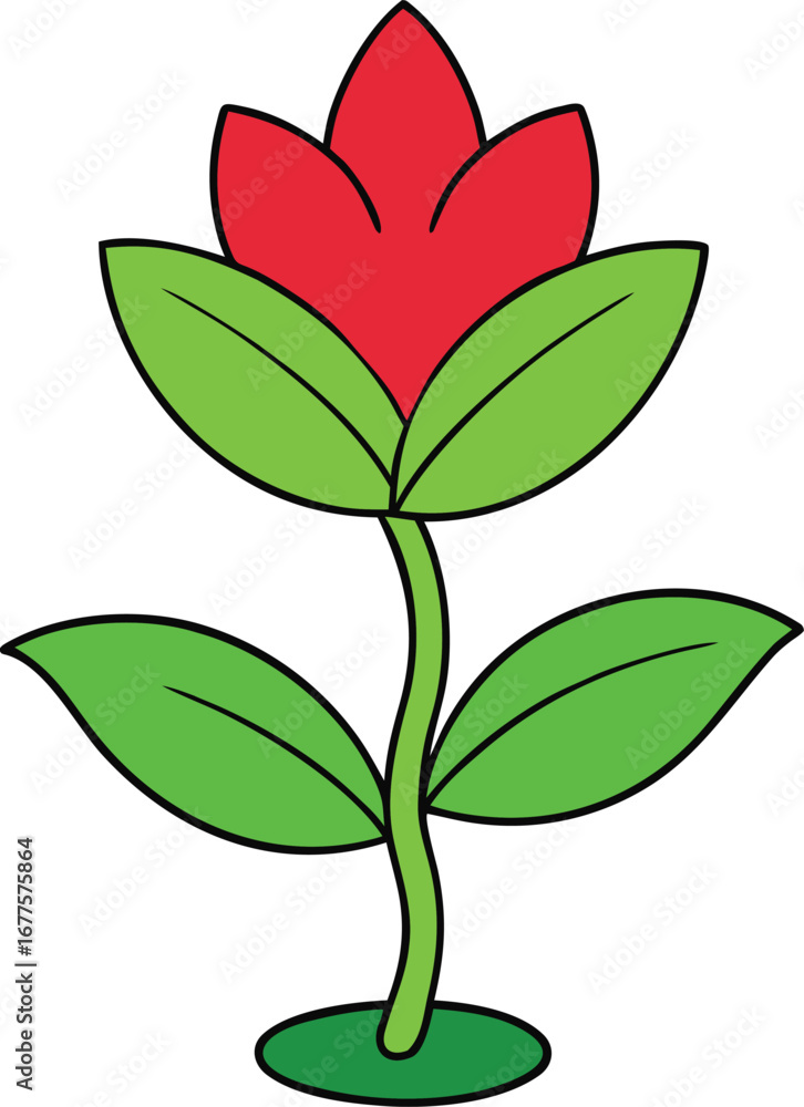 Obraz premium Flower Plant Vector Illustration