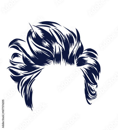 Bridal hand drawn hairstyles, vector illustration