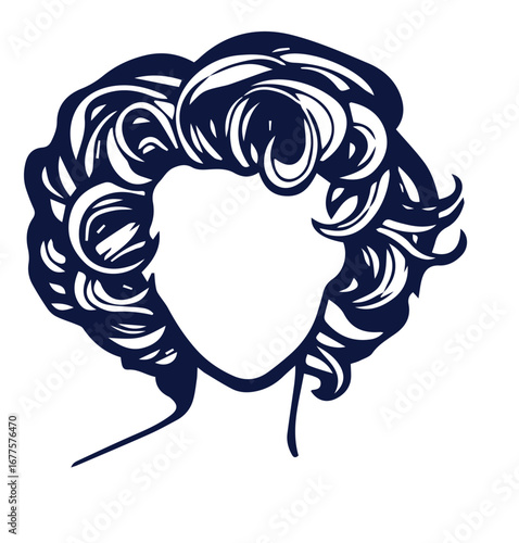 Bridal hand drawn hairstyles, vector illustration