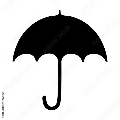 Isolated black umbrella on a white background to keep you dry