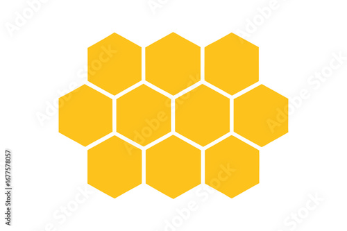 Colorful honeycomb pattern style vector art illustration