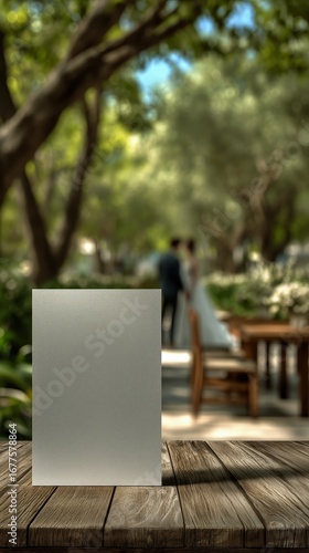 Couple Enjoying a Romantic Moment in a Garden During a Wedding Ceremony With ...
