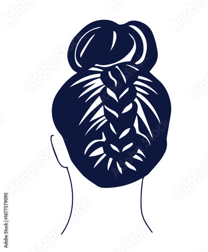 Bridal hand drawn hairstyles, vector illustration