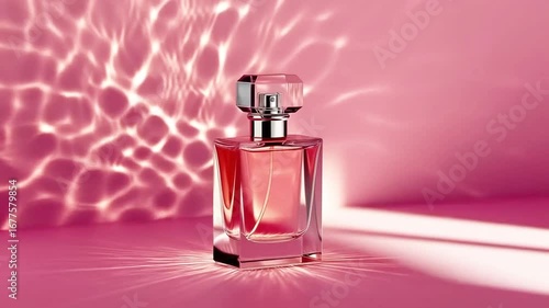Elegant perfume bottle by natural soft light