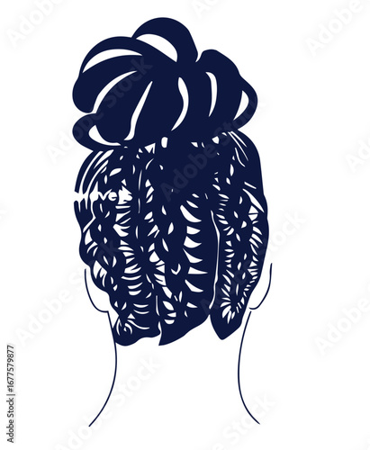 Bridal hand drawn hairstyles, vector illustration