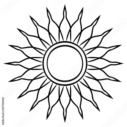 Abstract sunburst design with symmetrical rays