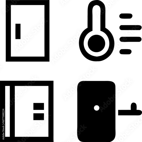 Keep it fresh with fridge and freezer icon set showcasing temperature control and cooling appliance