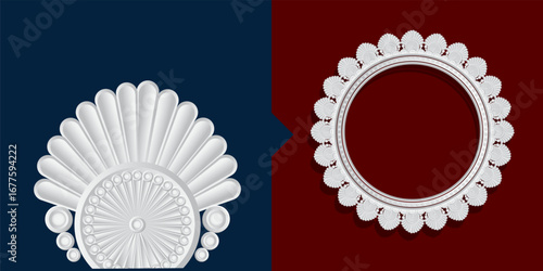 Durga Puja Circle border Border Decorations Durga Puja Frame Durga Puja Background	