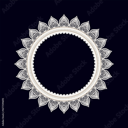Durga Puja Circle border Border Decorations Durga Puja Frame Durga Puja Background	